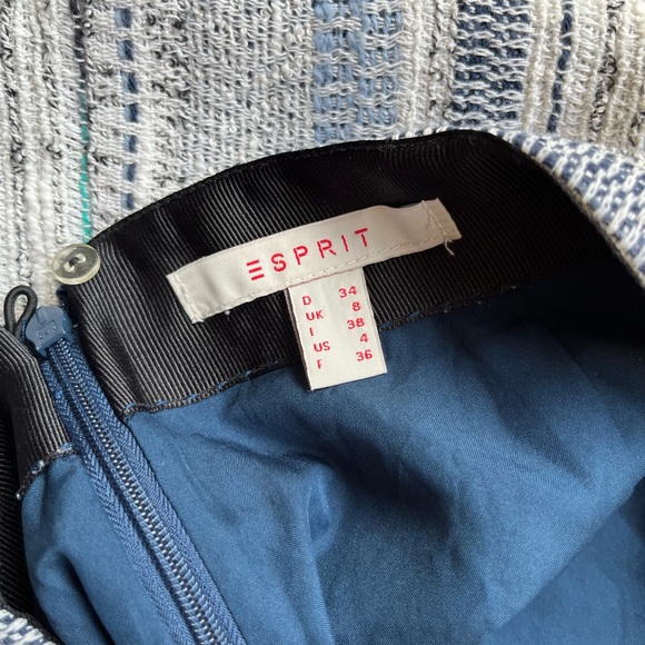 White and blue Tweed Skirt - Picture 4 of 8